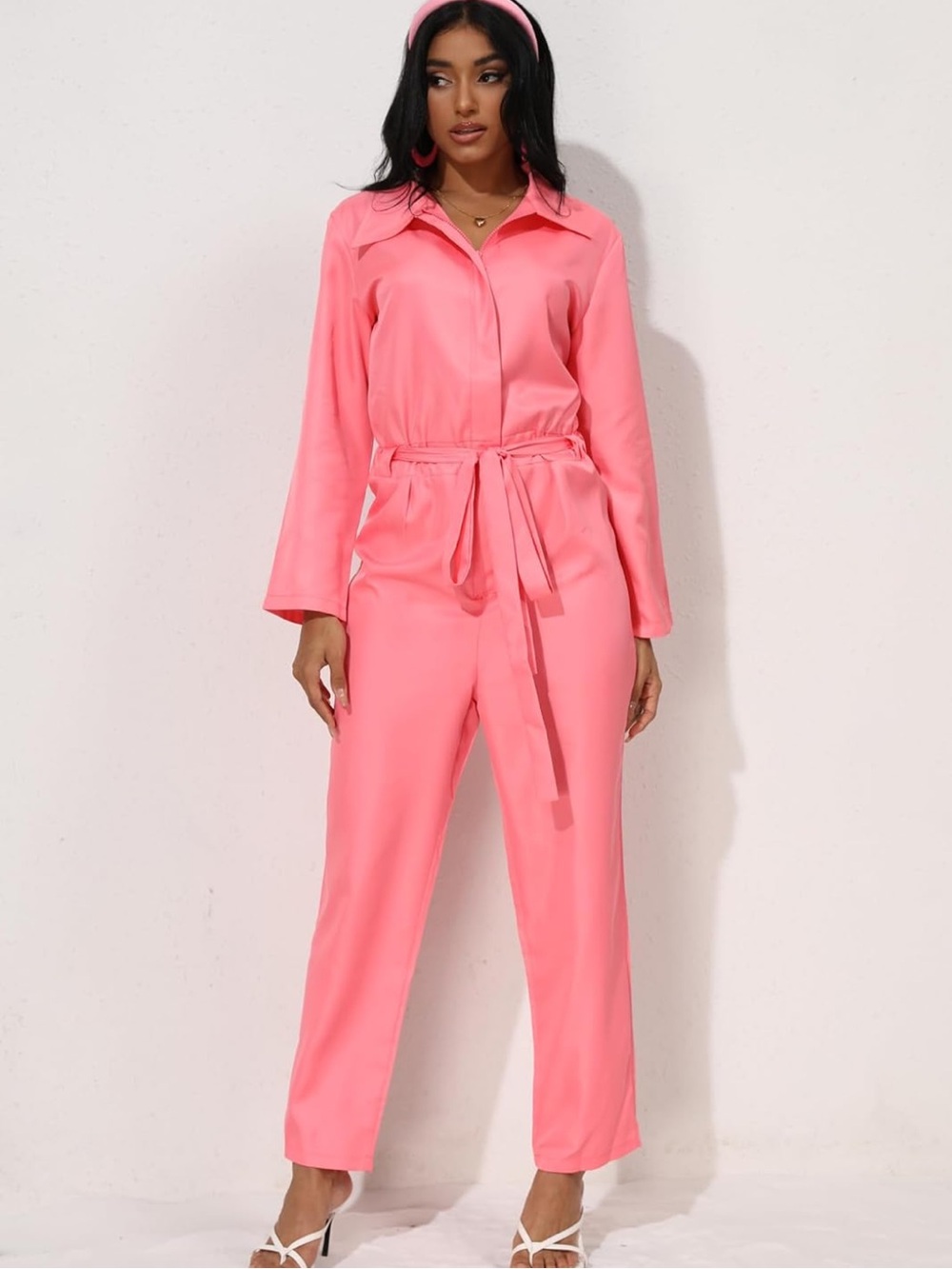 Size XL NWT 3 PC Adult Pink Jumpsuit Women Outfit